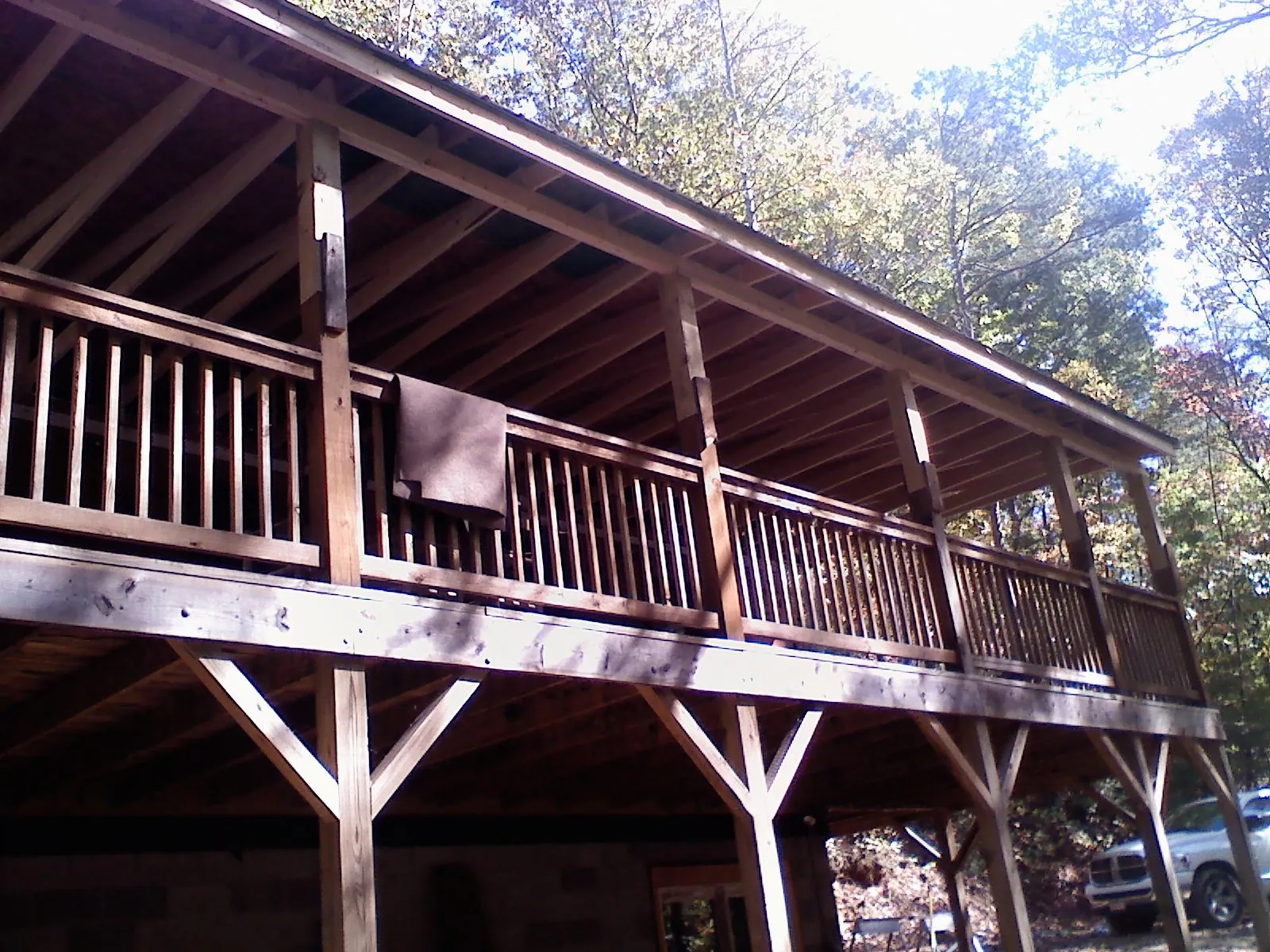 Timber framing under a new elevated porch and deck — Roof Leak Repair in Brooker by Roofing Brothers